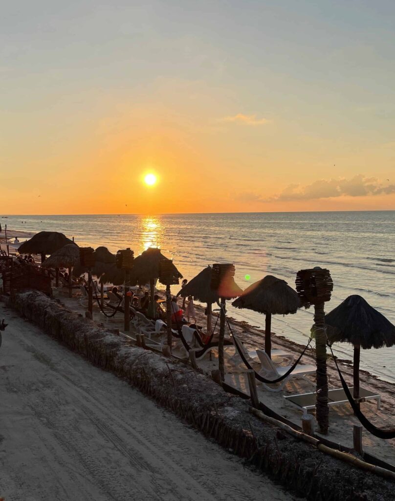 Sunset at the Beach in Isla Holbox, Mexico
