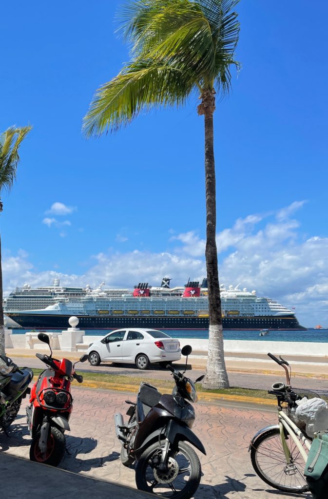 main docking area for all the cruise ships visiting Cozumel, Mexico