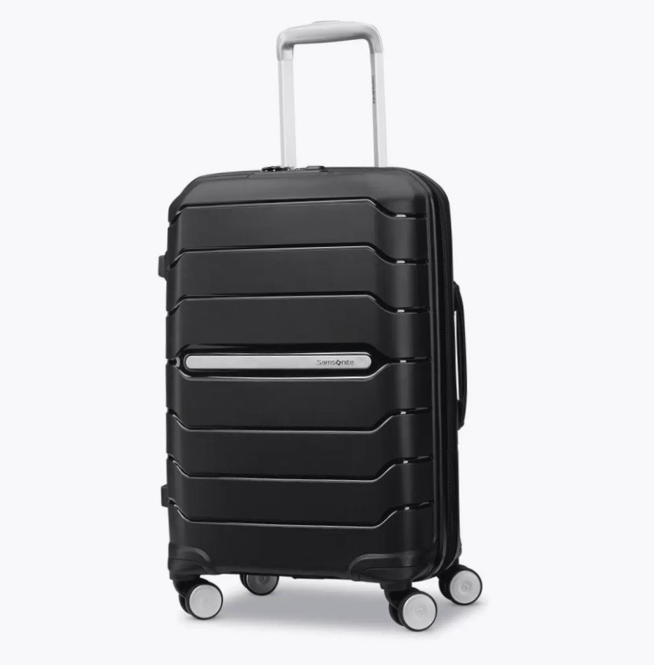 black hard shell samsonite carry on luggage 