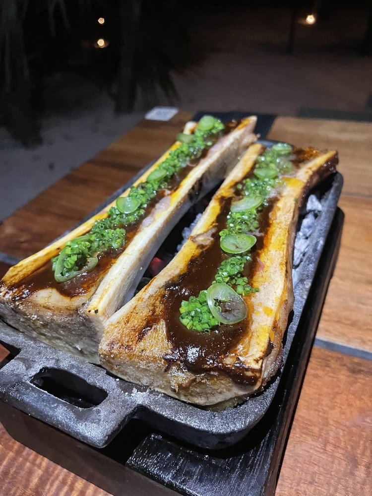 roasted bone marrow with jalapeno at ARCA, considered one of the best restaurants in Tulum
