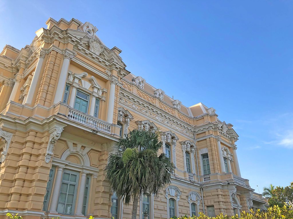 old style architectural building in the city of Merida Mexico