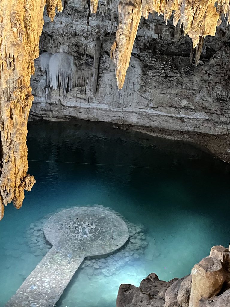 aerial view photo of the famous Cenote Suytun in Mexico