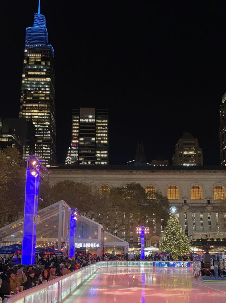 skating rink at Bryant Park Winter Village