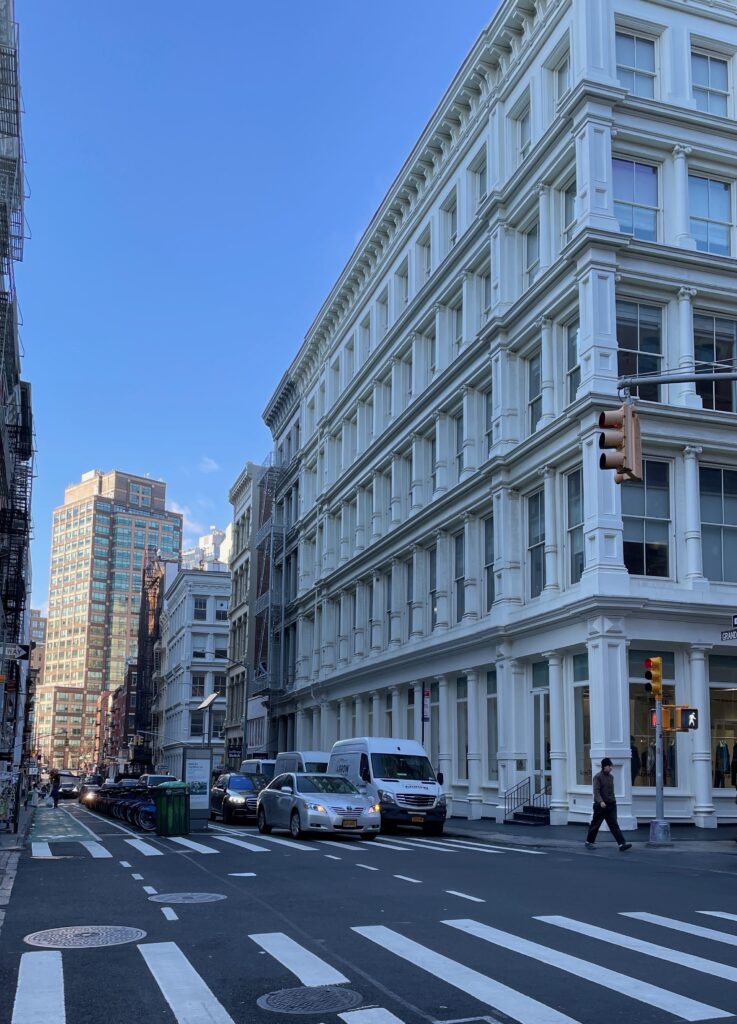 beautiful buildings along the streets in Soho, New York City