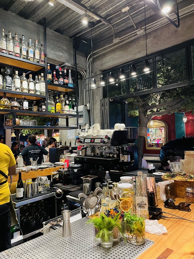 cocktail bar at la rustica restaurant