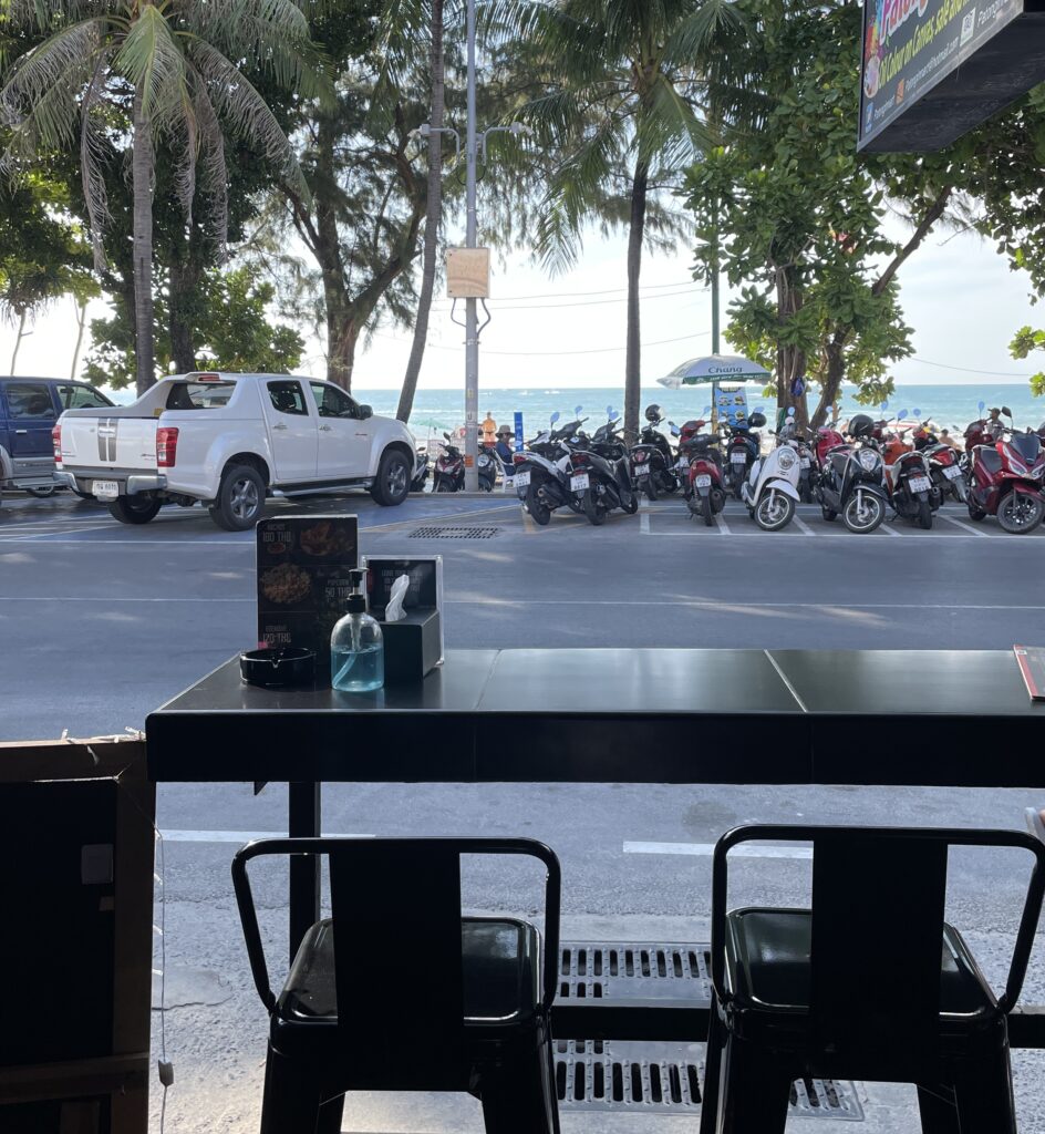 bar in Patong Beach with a few of the main beach road next to Patong Main Beach