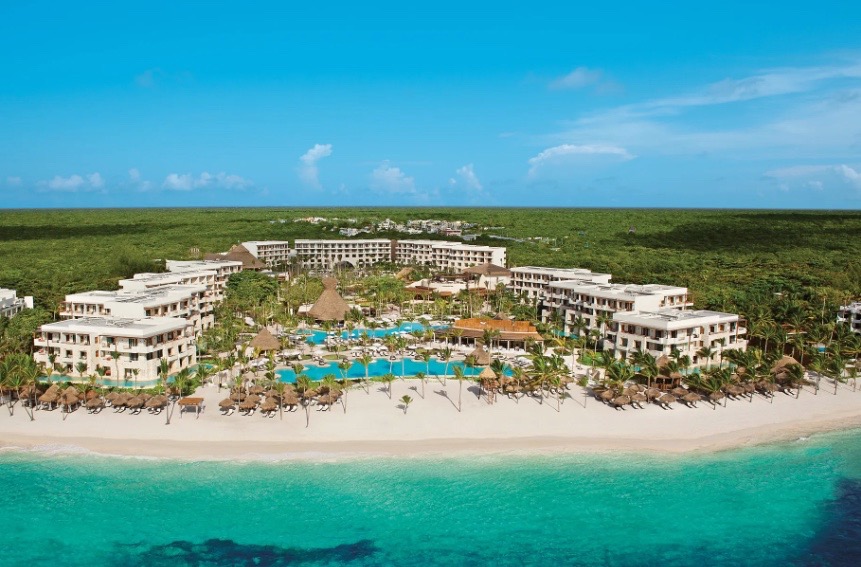 Aerial view of the entire Secrets Akumal Riviera Maya in Mexico