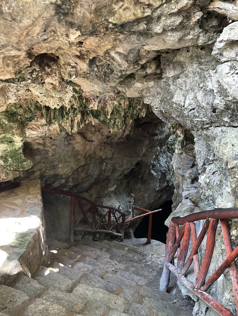 steep stairs into Cenote Wish at Casa Tortuga Tulum cenotes park