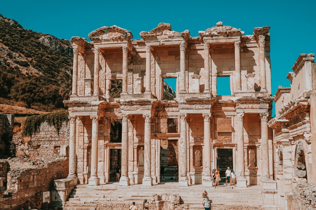 old structures in Ephesus, an ancient site in Izmir, Turkey