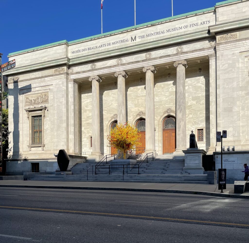 exterior of the Montreal fine arts museum
