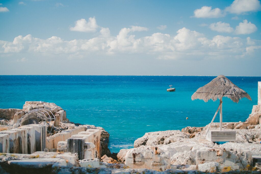 stunning turquoise sea views from the coast of Cozumel