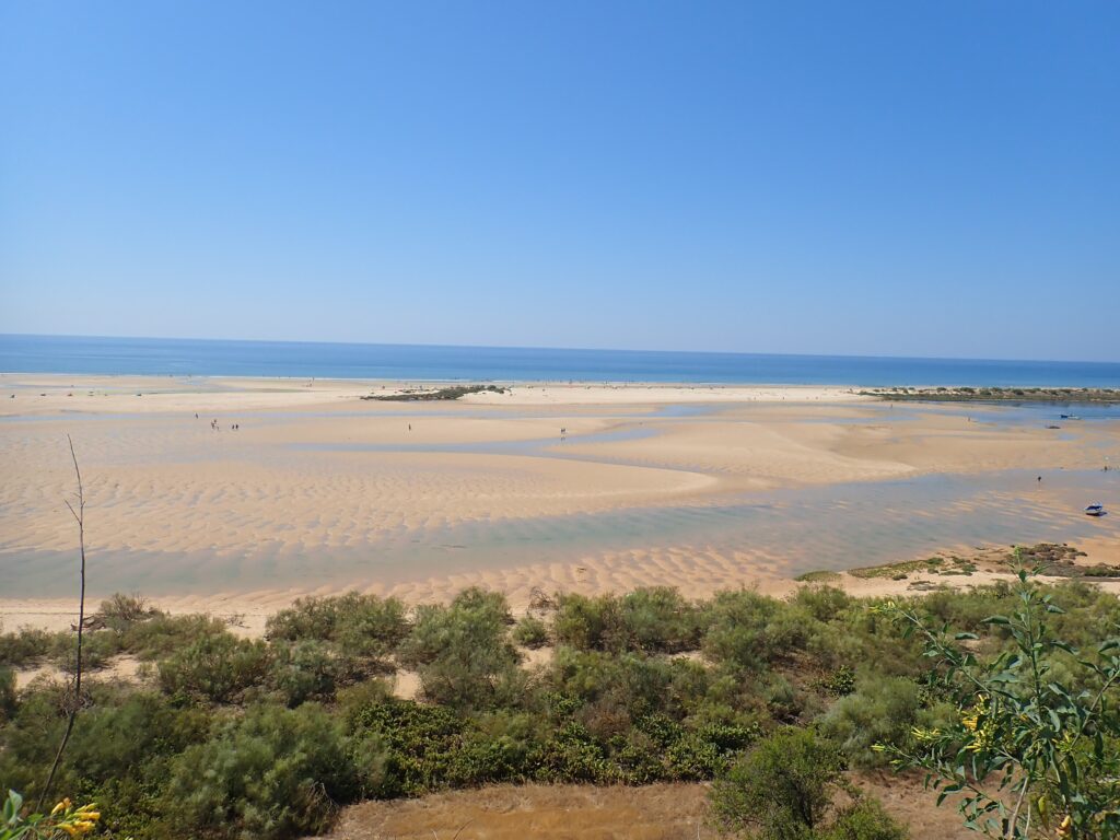 extensive beach area in Cacela Velha, Portugal 