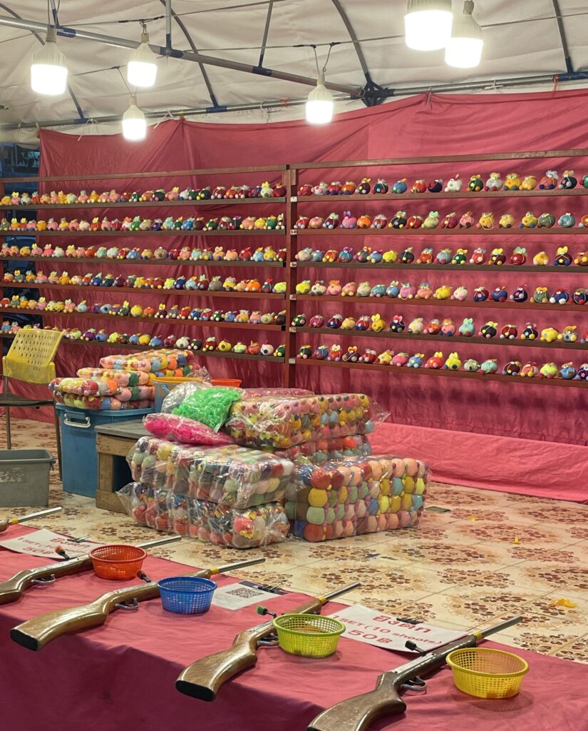 popular carnival game at the night market in Chiang Mai 