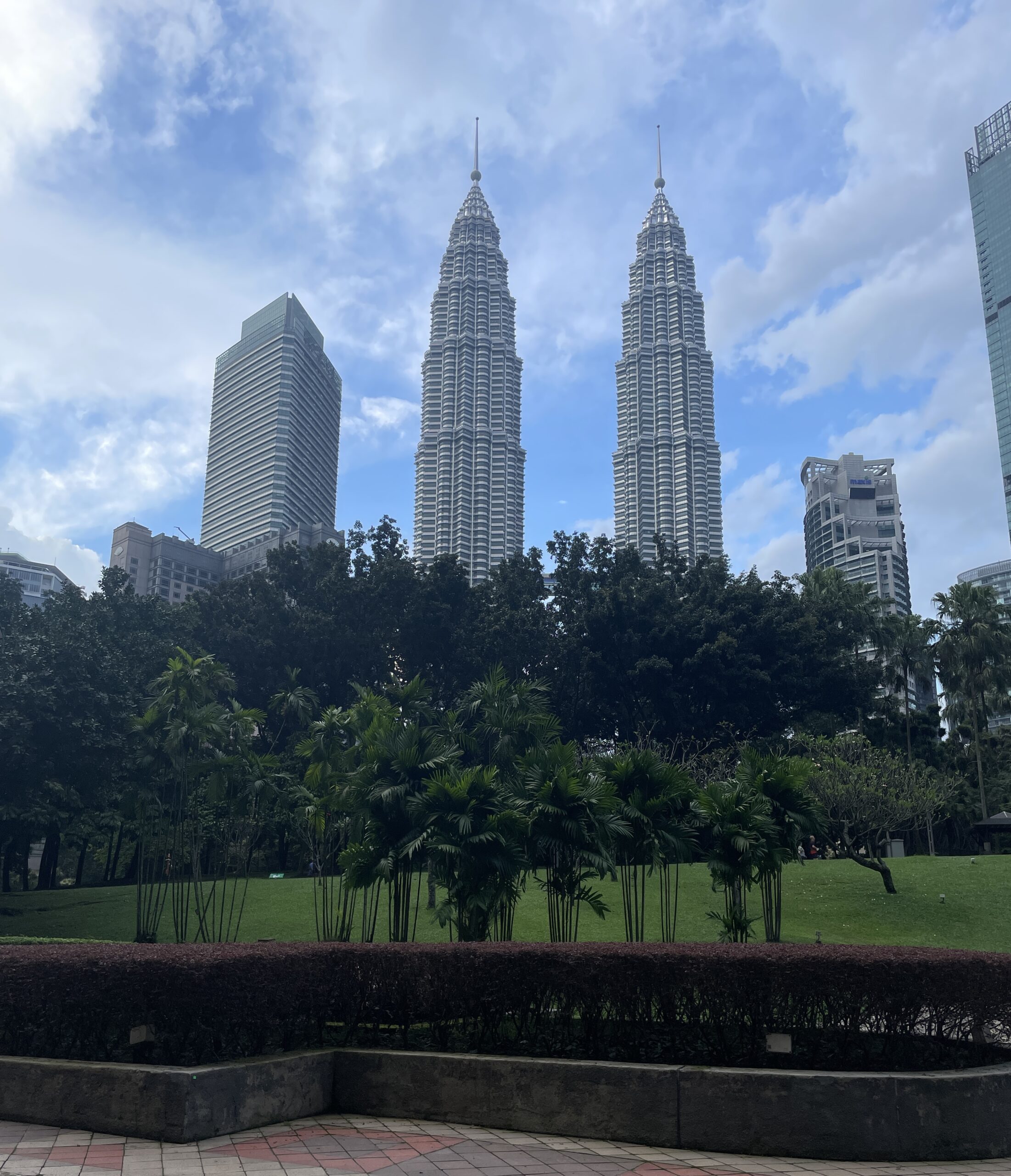 views of the Petronas Towers in KLCC Park in Kuala Lumpur, Malaysia / best cheap things to do in Kuala Lumpur
