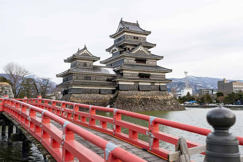 castle in Matsumoto Japan on a cloudy day 