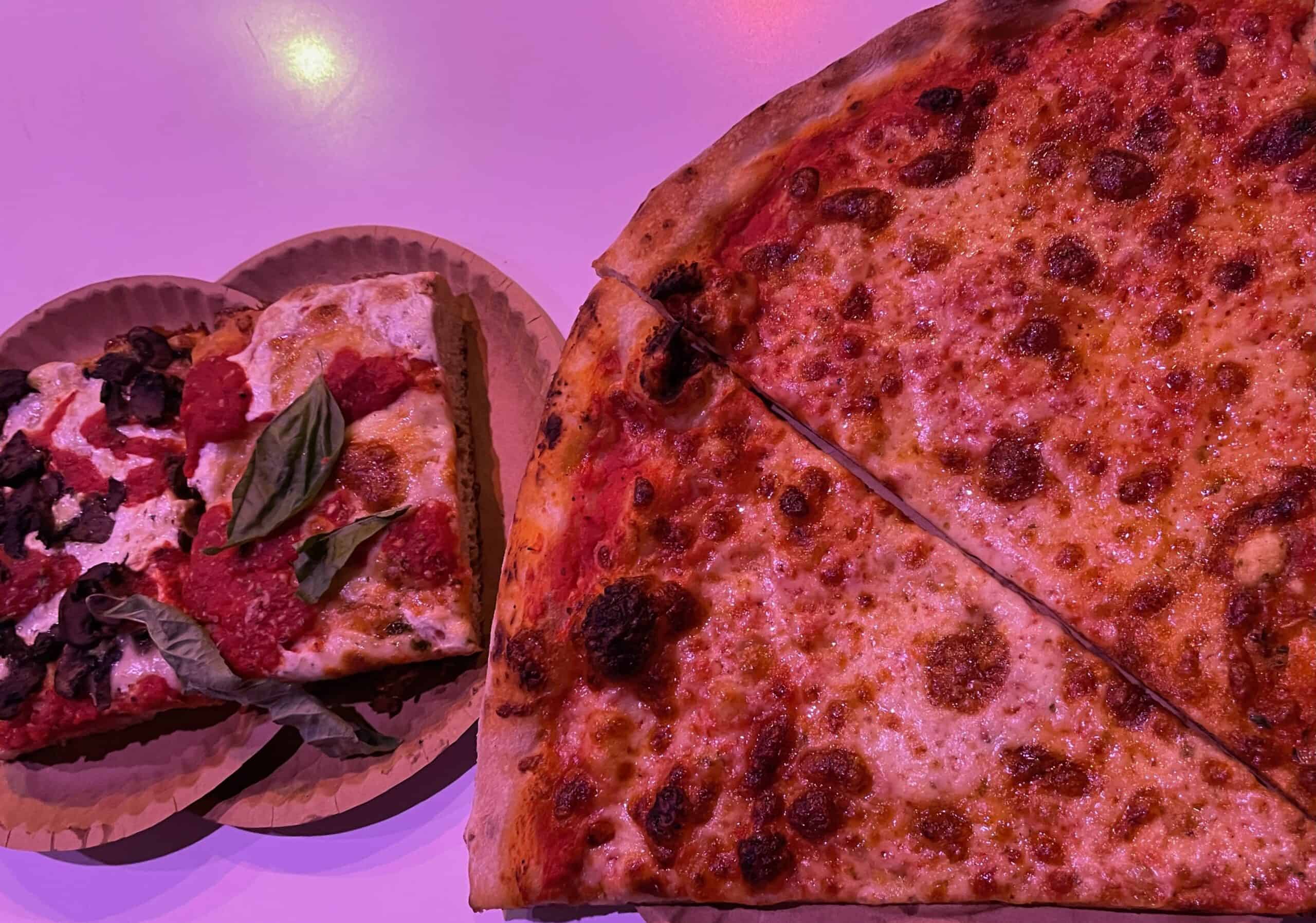 two types of pizza from Scarrs Pizza in NYC