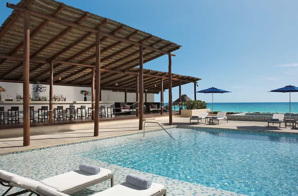 one of the pools at Secrets Cancun