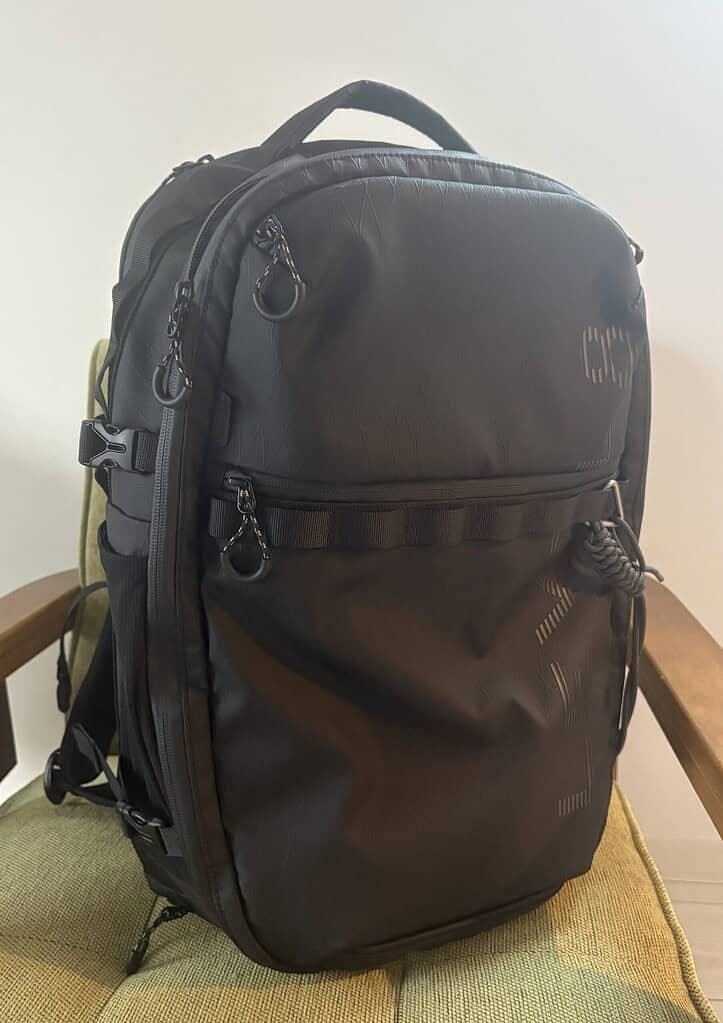 head on photo of the Levels 8 navigator backpack